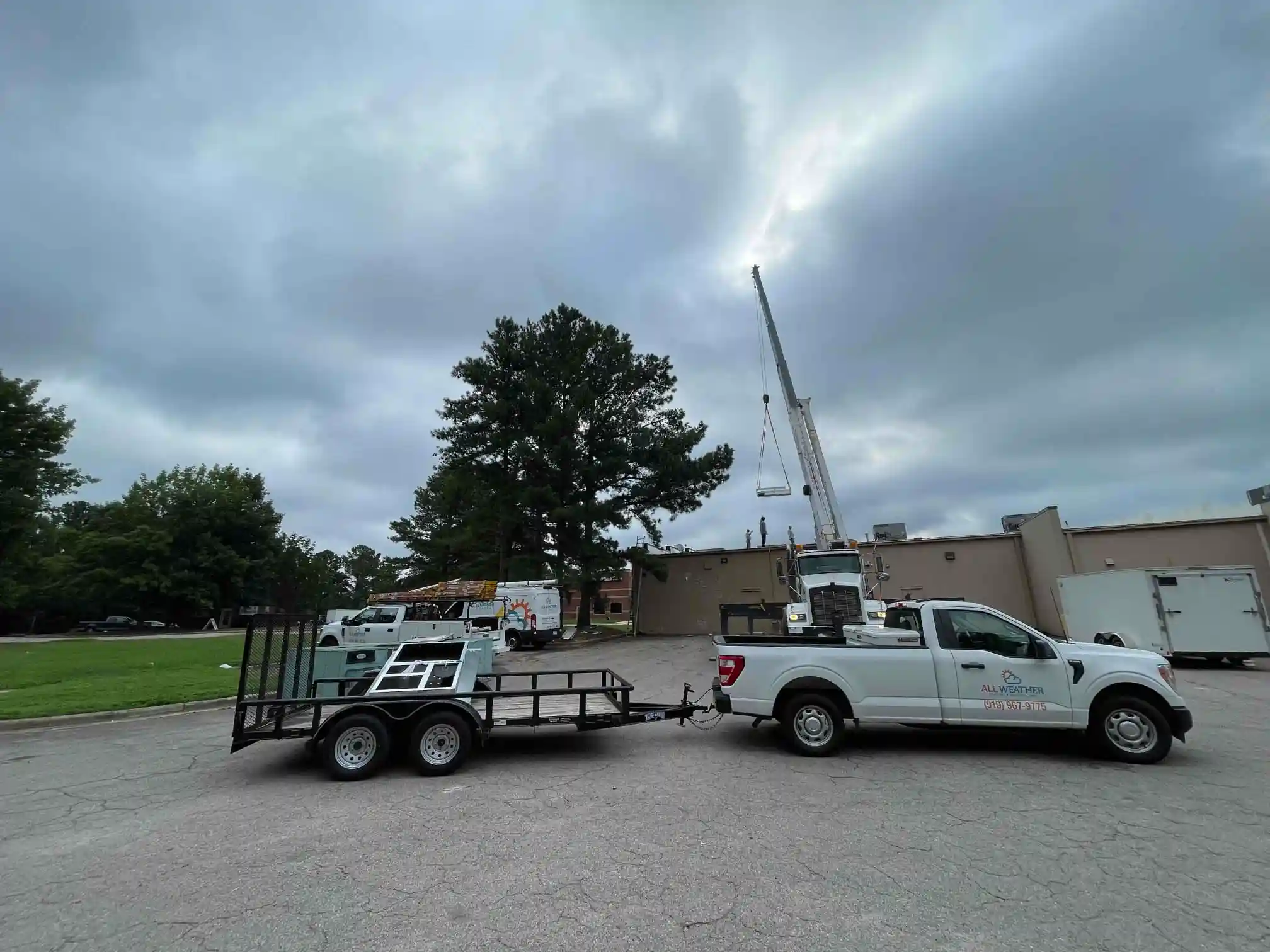 Commercial condenser lineup — install